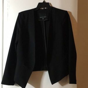 Black open front blazer